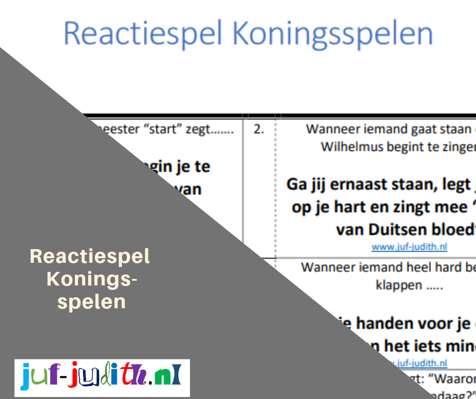 Reactiespel Koningsspelen