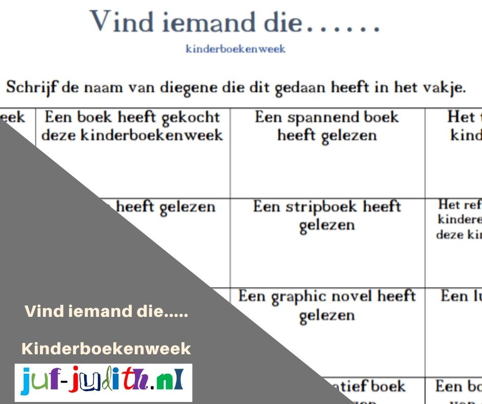 Vind iemand die kinderboekenweek