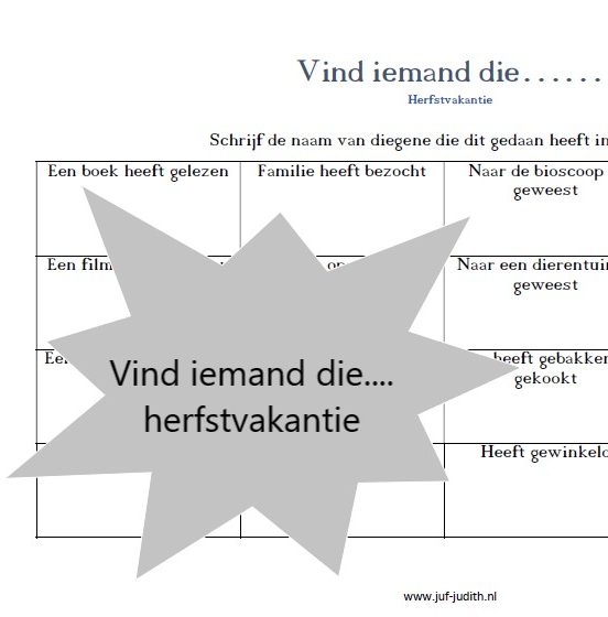 Vind iemand die herfstvakantie