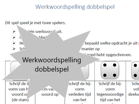 Werkwoordendobbelspel