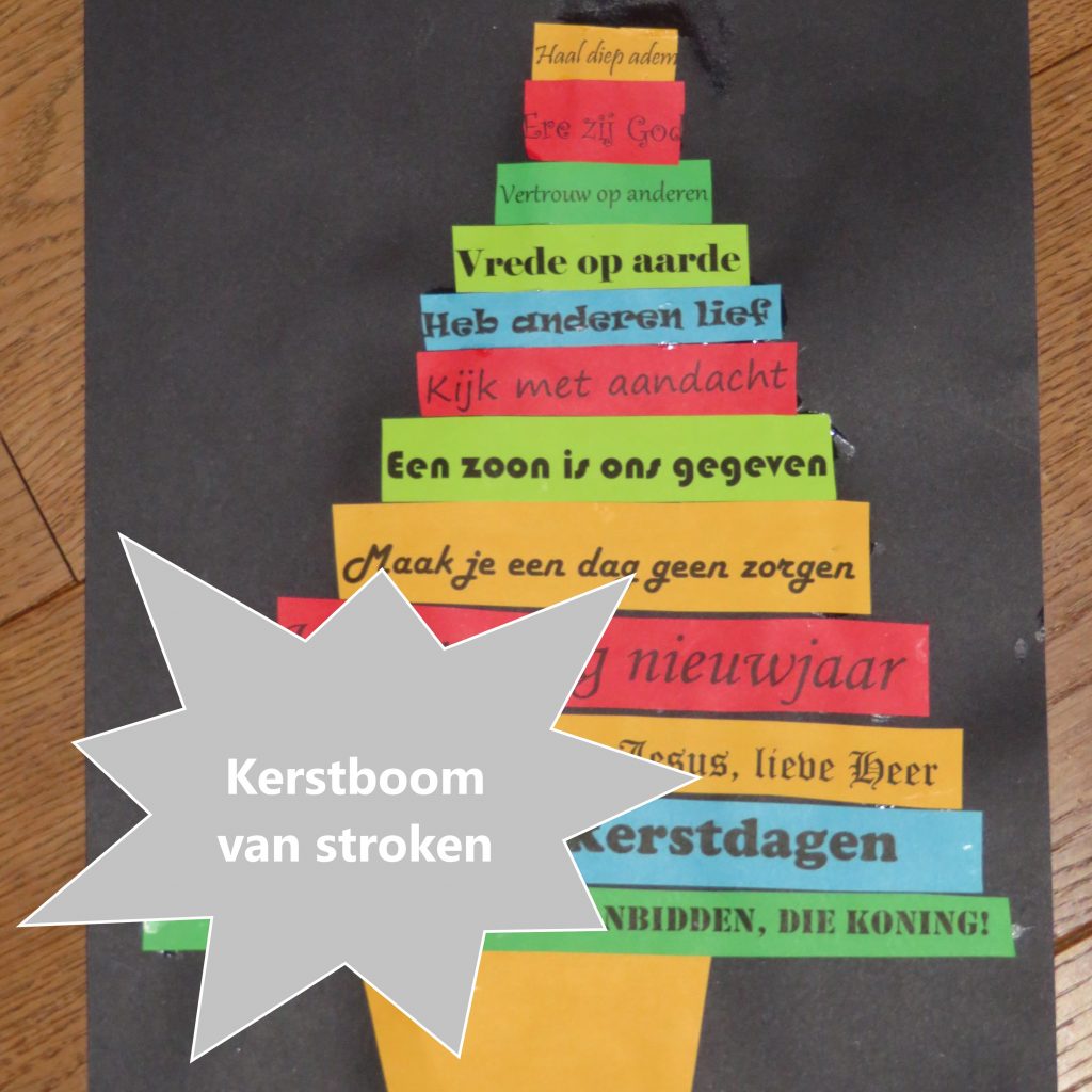 Kerstboom van stroken