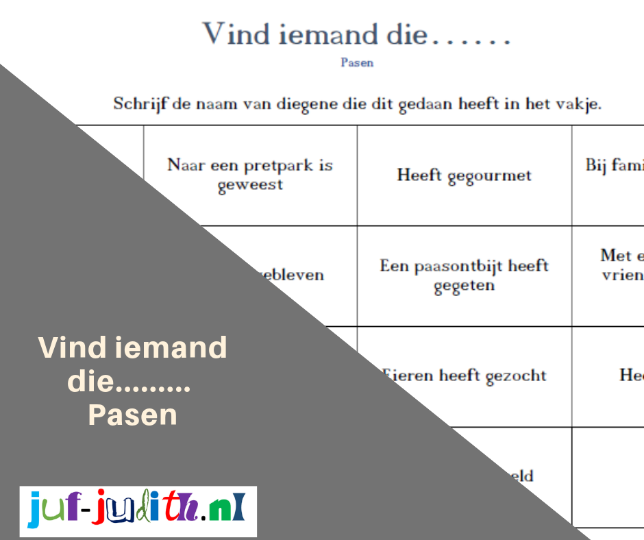 Vind iemand die.... Pasen