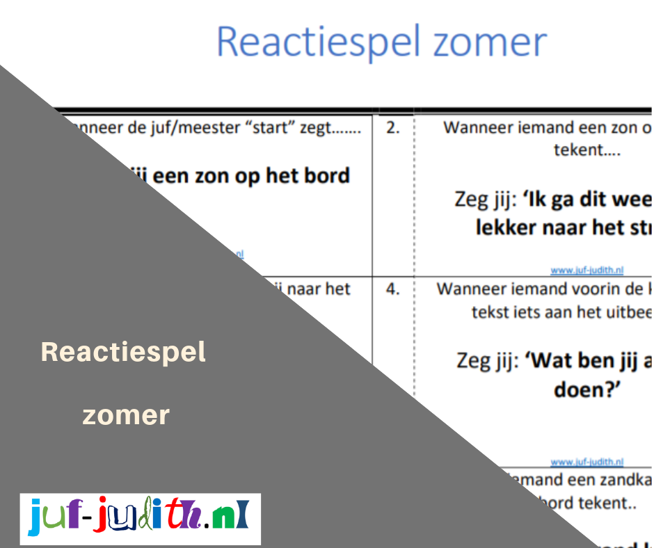 Reactiespel zomer