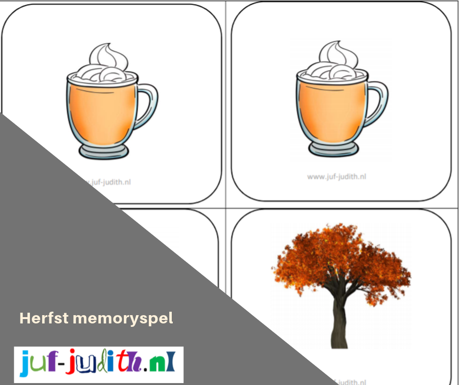 Goede Herfst memoryspel - Juf-Judith.nl JY-57