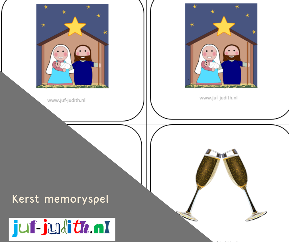 Nieuw Kerst memoryspel - Juf-Judith.nl BF-25