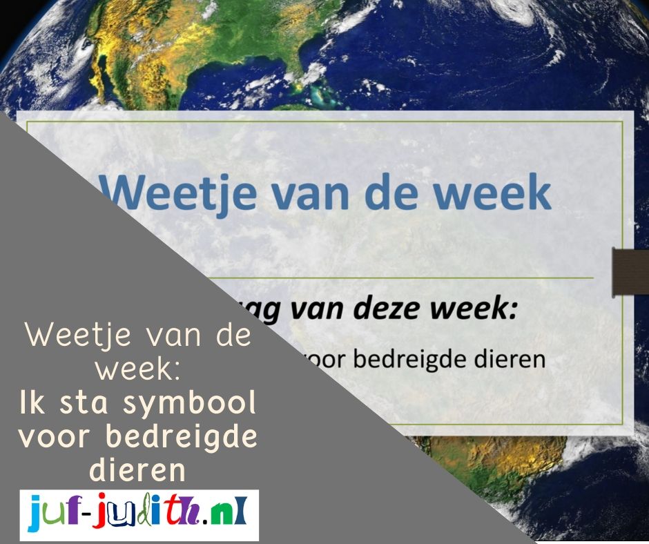 Weetje van de week - Ik sta symbool voor bedreigde dieren