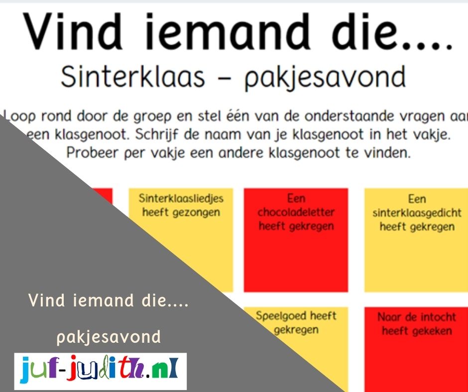 Vind iemand die.... Pakjesavond