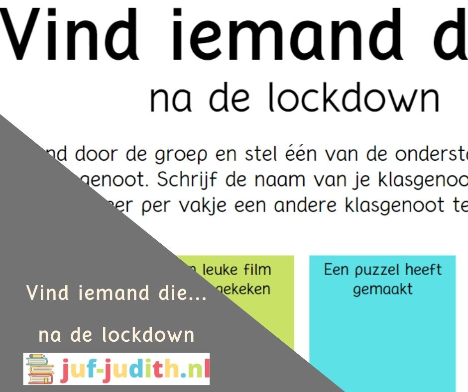 Vind iemand die... na de lockdown