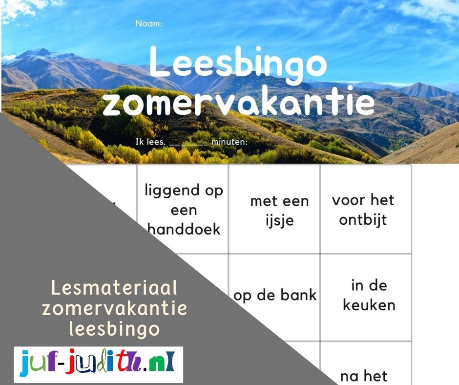 Zomervakantie leesbingo